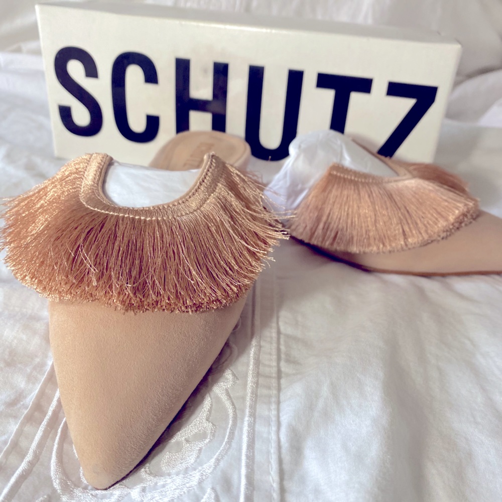 Schutz Brenle Pointed Toe Flat Mules